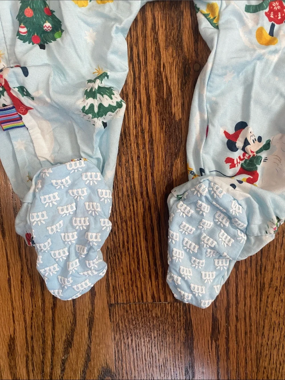 Magnetic Me Disney Mickey and Me Snow Excited bamboo footie, size 6-9 months.
